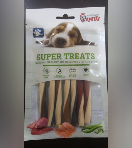 מקל דנטלי צבעוני Super treats