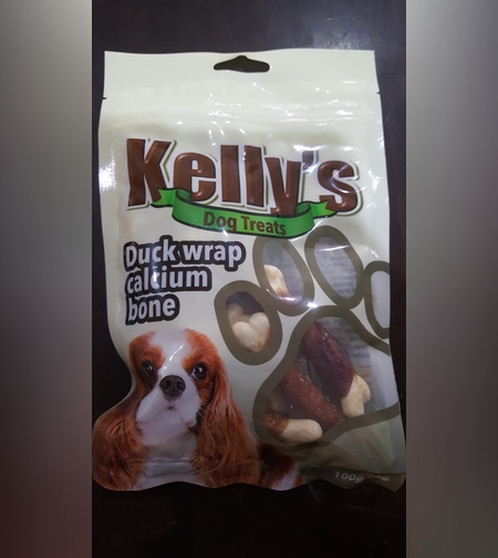 חטיף משלים לכלבים- עצמות קלציום עטופות ברווז Duck wrap calcium bone