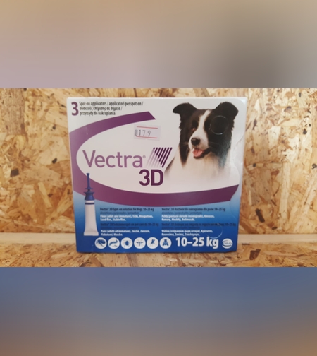 Vectra 3D  תמיסת טפטוף לכלבים 10-25 קג