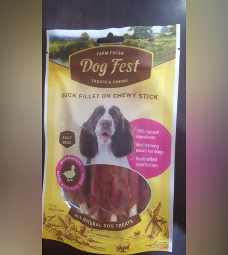 מקל לעיסה עם פילה ברווז Duck fillet on chewy stick