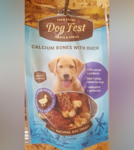 עצם קלציום עטןף ברווז Calcium bones with duck