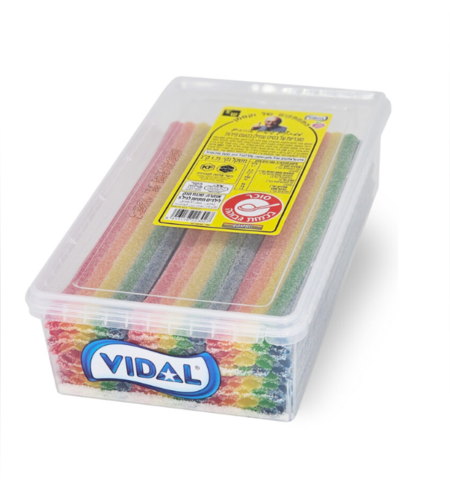 לקריץ שטוח בטעם פירות בצבעי קשת בענן