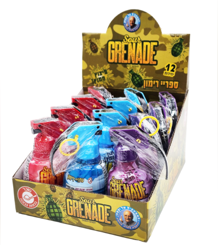 ספריי רימון חמוץ בטעמי פירות - 12 יח'