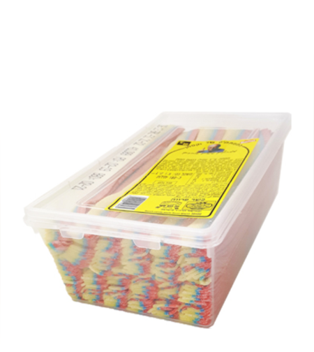 לקריץ שטוח בטעם פירות בצבעי דגל קולומביה