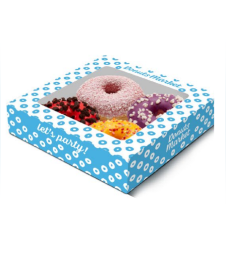 מארז רביעיית דונאטס בטעמים שונים