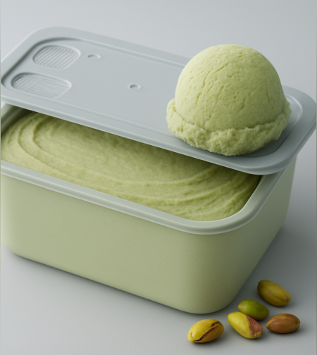 גלידת שמנת פיסטוק