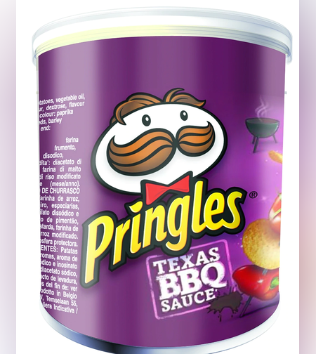 פרינגלז סגול BBQ קטן 12יח 