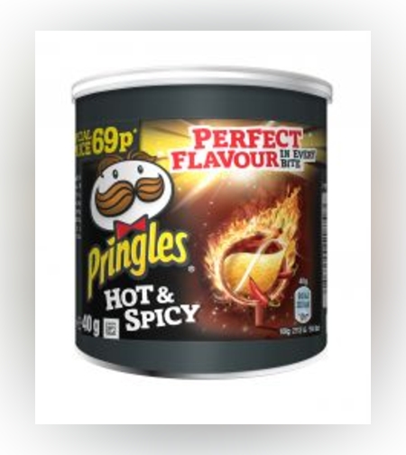 פרינגלז שחור חריף 12יח 