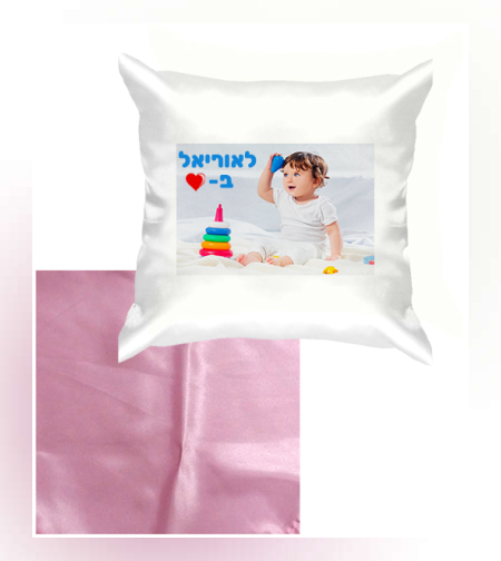 הדפסה על כרית נוי בצורת ריבוע סאטן