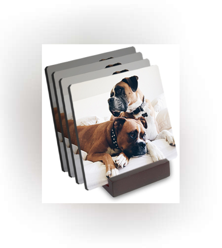 סט 4 תחתיות ריבוע + מעמד