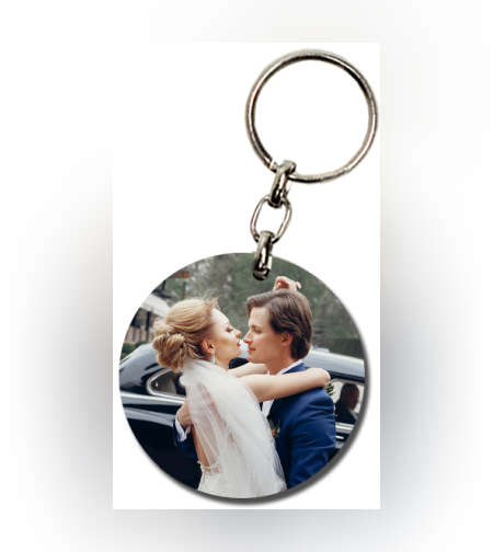 הדפסה על מחזיק מפתחות עיגול