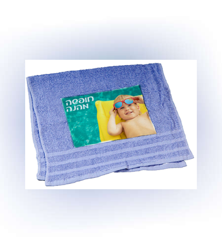 הדפסה על מגבת פנים צבעונית