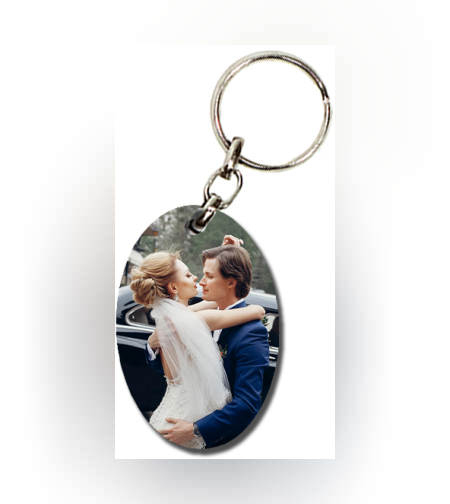 הדפסה על מחזיק מפתחות אליפסה