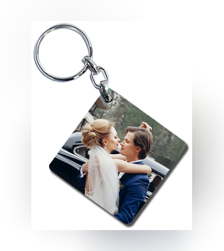 הדפסה על מחזיק מפתחות ריבוע