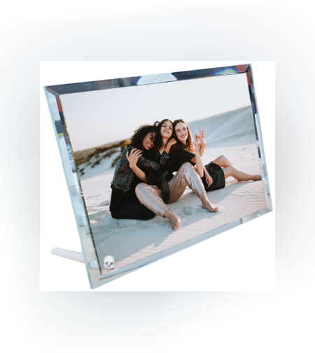 הדפסה על מעמד זכוכית מלבנית