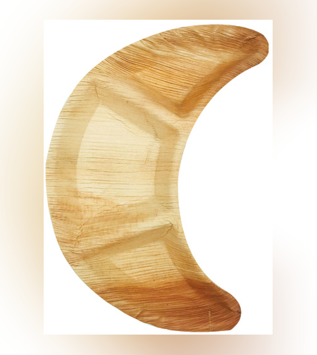 צלחות מחולקות בצורת ירח 25 ס