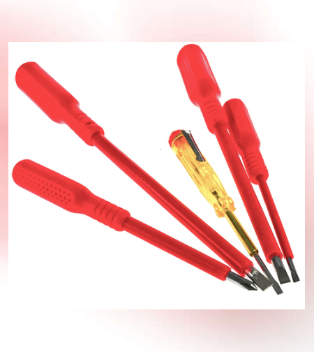 סט 4 מברגים + טסטר