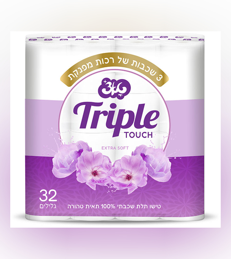 נייר טואלט 3 שכבות טאצ'
