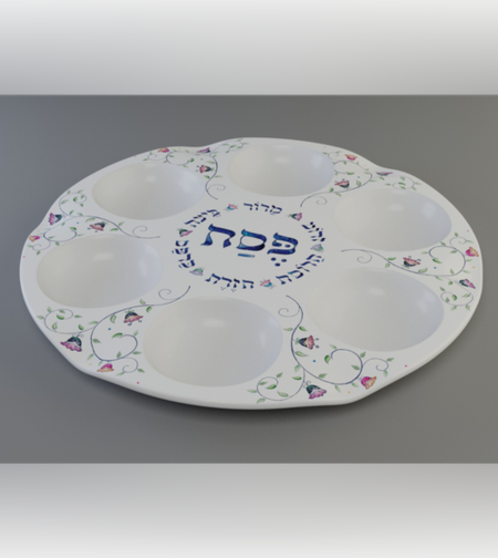צלחת פסח דגם אביב