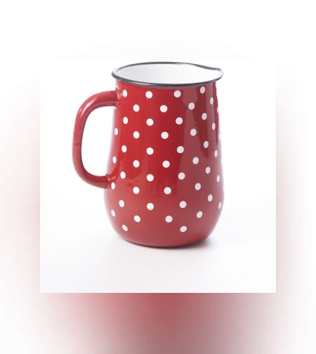 כד מים 2.5 ליטר מנוקד/ צבע חלק- אמייל