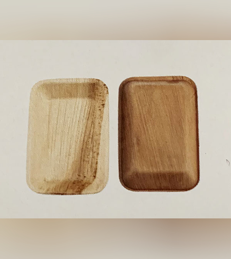 צלחות מלבניות 11/16 מתכלה מעלי דקל 10 יח' - Eco Eco