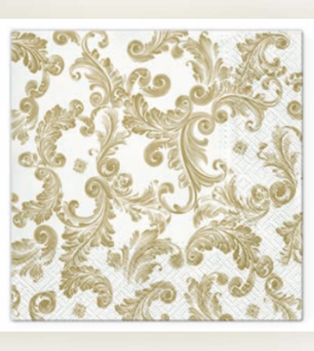 מפיות מעוצבות - דגם עיטור זהב