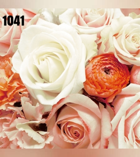 מפיות מעוצבות - דגם פרחים