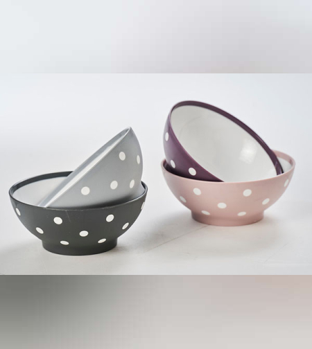 קערת פלסטיק מנוקדת 0.35 ליטר