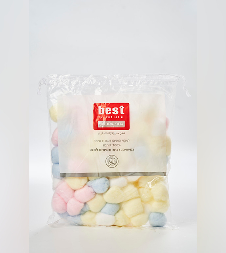 כדורי צמר גפן 100% כותנה - BEST