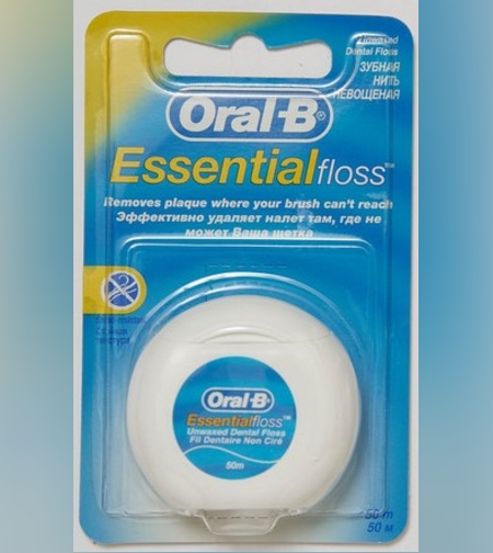 חוט דנטלי ללא שעווה שעווה אורל בי - Oral B