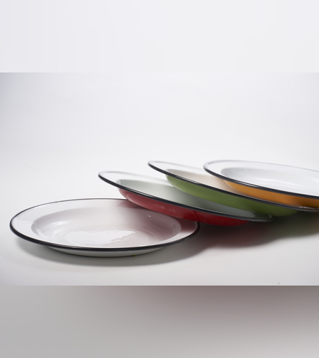 צלחת הגשה שטוחה קוטר 35- אמייל  