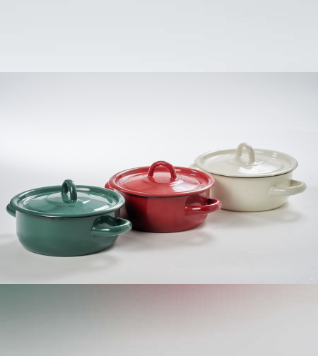 סיר ישר 1 ליטר- אמייל    