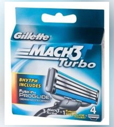 סכיני גילוח ג'ילט מאך 3 טורבו - Gillette