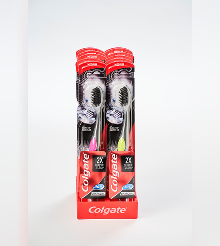 מברשת שיניים 360 שחור קולגייט - Colgate
