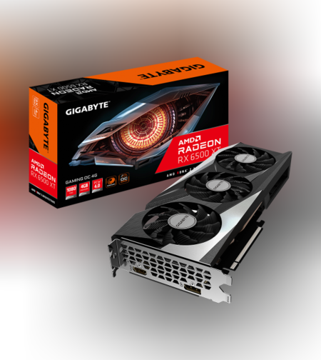 כרטיס מסך Gigabyte RX6500 XT OC 4GB HDMI DP WF3 PCIE 4.0