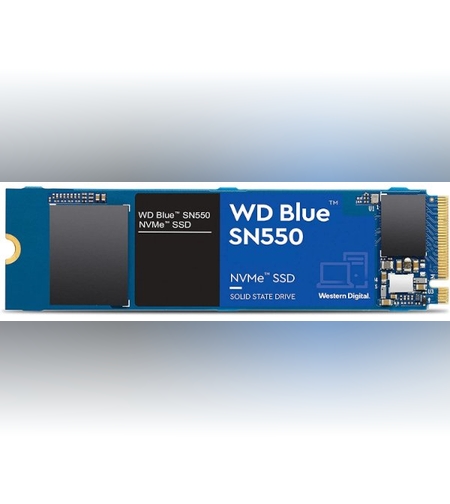 דיסק פנימי WD SN550 BLUE 500GB SSD NVME Gen3X4 up to 2,600 MB/s