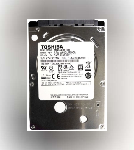 דיסק פנימי לנייד Toshiba 1TB 2.5 sata III 5400rpm 128MB Cache 7mm