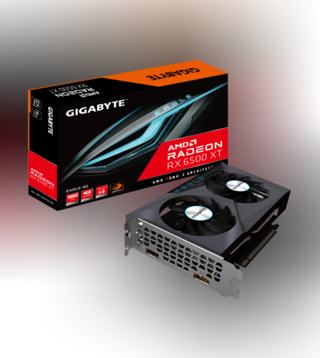 כרטיס מסך Gigabyte RX6500 XT 4GB HDMI DP WF2 PCIE 4.0