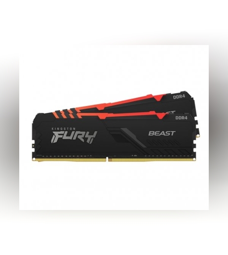 זכרון לנייח Kingston DDR4 Fury Beast RGB 32GB 2X16 3200Mhz C16