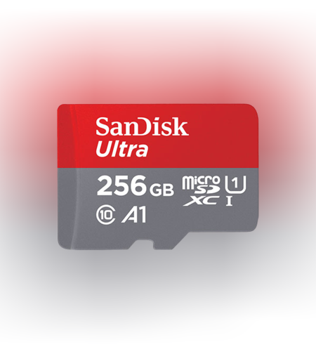 כרטיס זיכרון SanDisk 256GB microSD SDHC UHS