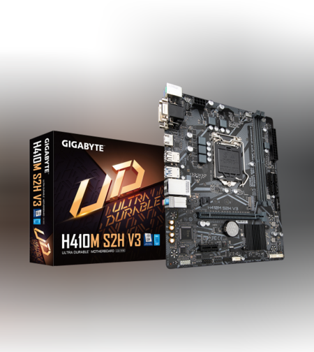 לוח דור 10 Gigabyte H410M S2H V3 M-Atx VGA DVI HDMI LGA1200