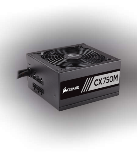 ספק כוח Corsair CX750M 80plus BRONZE Modular 750W 4x8PIN 12CM