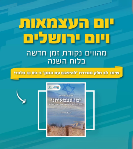 להפגש עם הזמן- זמן עצמאותנו, מיוחד ליום העצמאות וירושלים