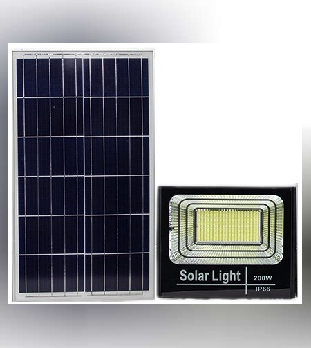 פרוז'קטור סולארי 200 וואט | זרקור לד סולארי 200W עם שלט