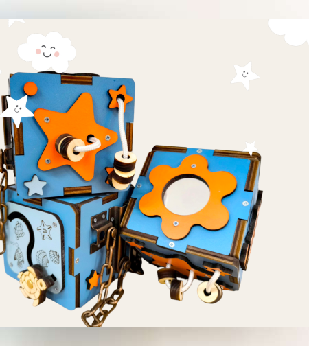 קוביית פעילות כחול-ים