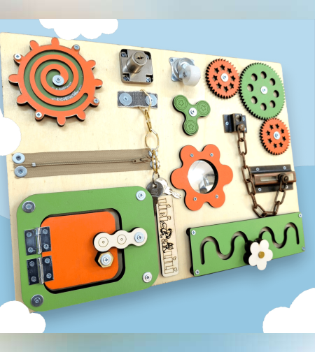 ביזי קלסי קטן ירוק-אפרסק