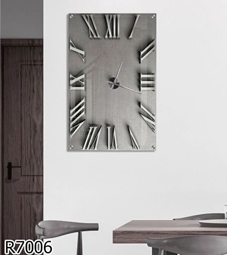 שעון זכוכית מעוצב כסוף רקע בצבע בטון