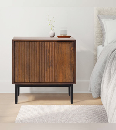 שידת צד מעץ מלא