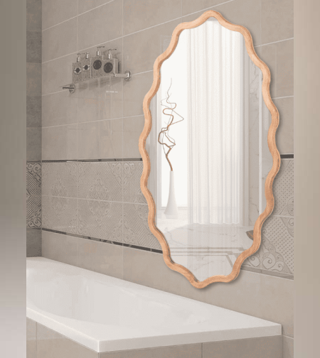 מראה עץ אובלית נסיכה