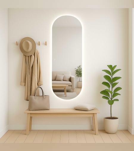 מראת קיר VELA – עיצוב אלגנטי עם אור רך